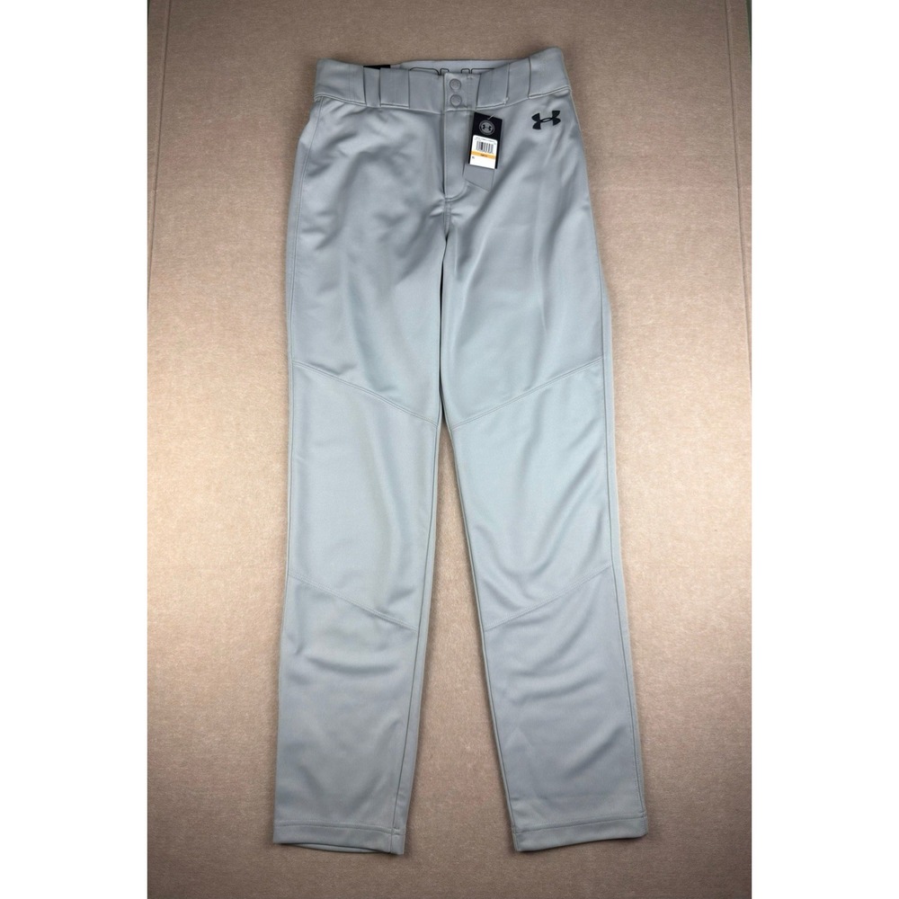 Under Armour Baseball Pants‎ Mens Small Gray Relaxed Fit HeatGear Polyester